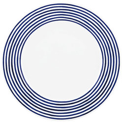 kate spade new york Charlotte Street East Dinner Plate, White/Blue, Dia.29cm
